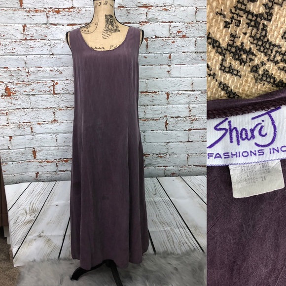 Vintage Dresses & Skirts - VINTAGE SHARI J Fashions Purple Maxi Dress